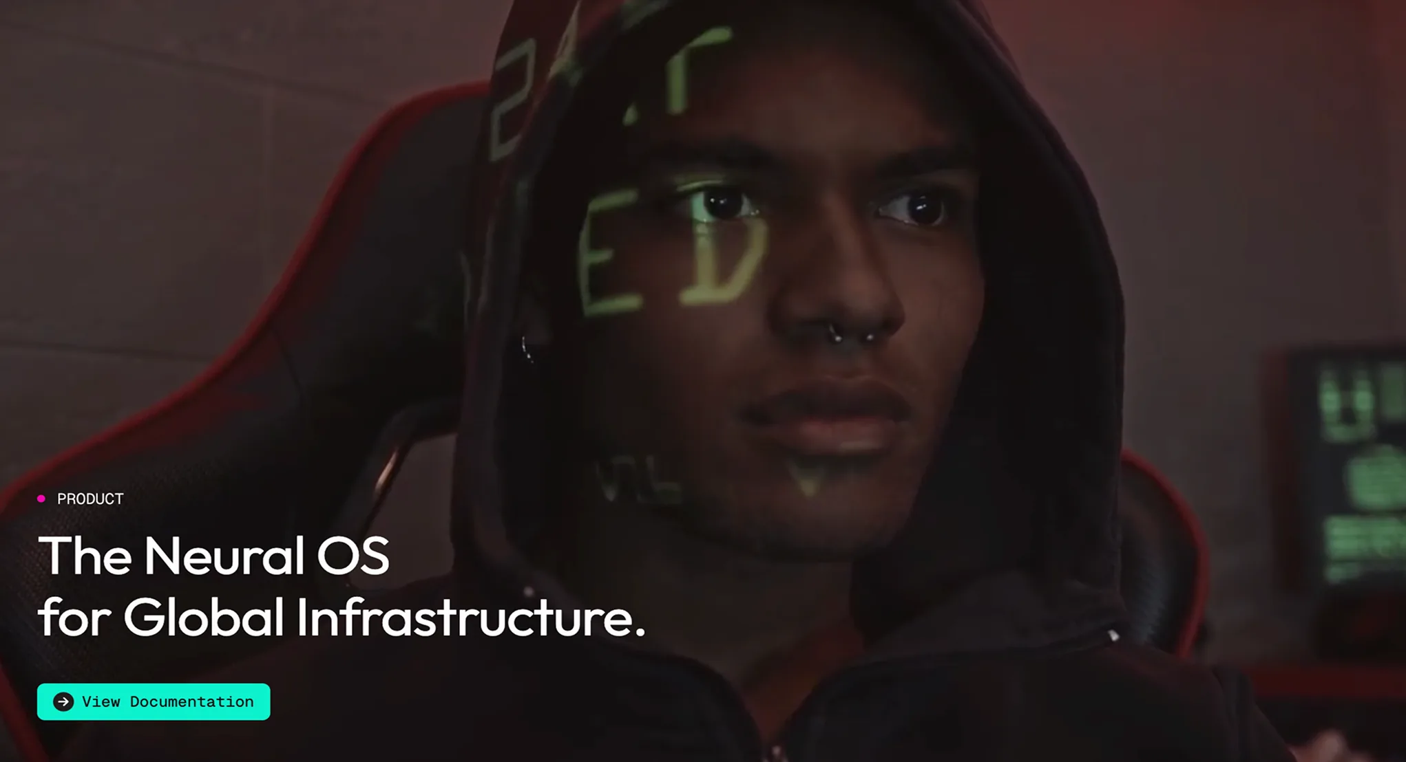 Section vidéo plein écran du site Ooto