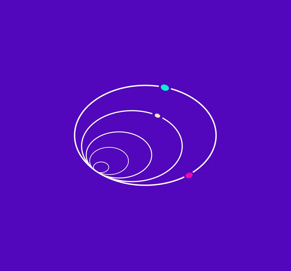 Illustration de l’orchestration des données sur fond violet