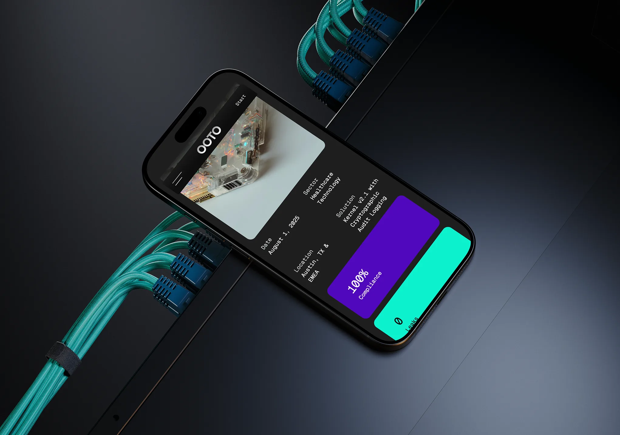 Site Ooto affiché sur smartphone